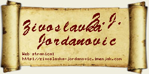 Živoslavka Jordanović vizit kartica